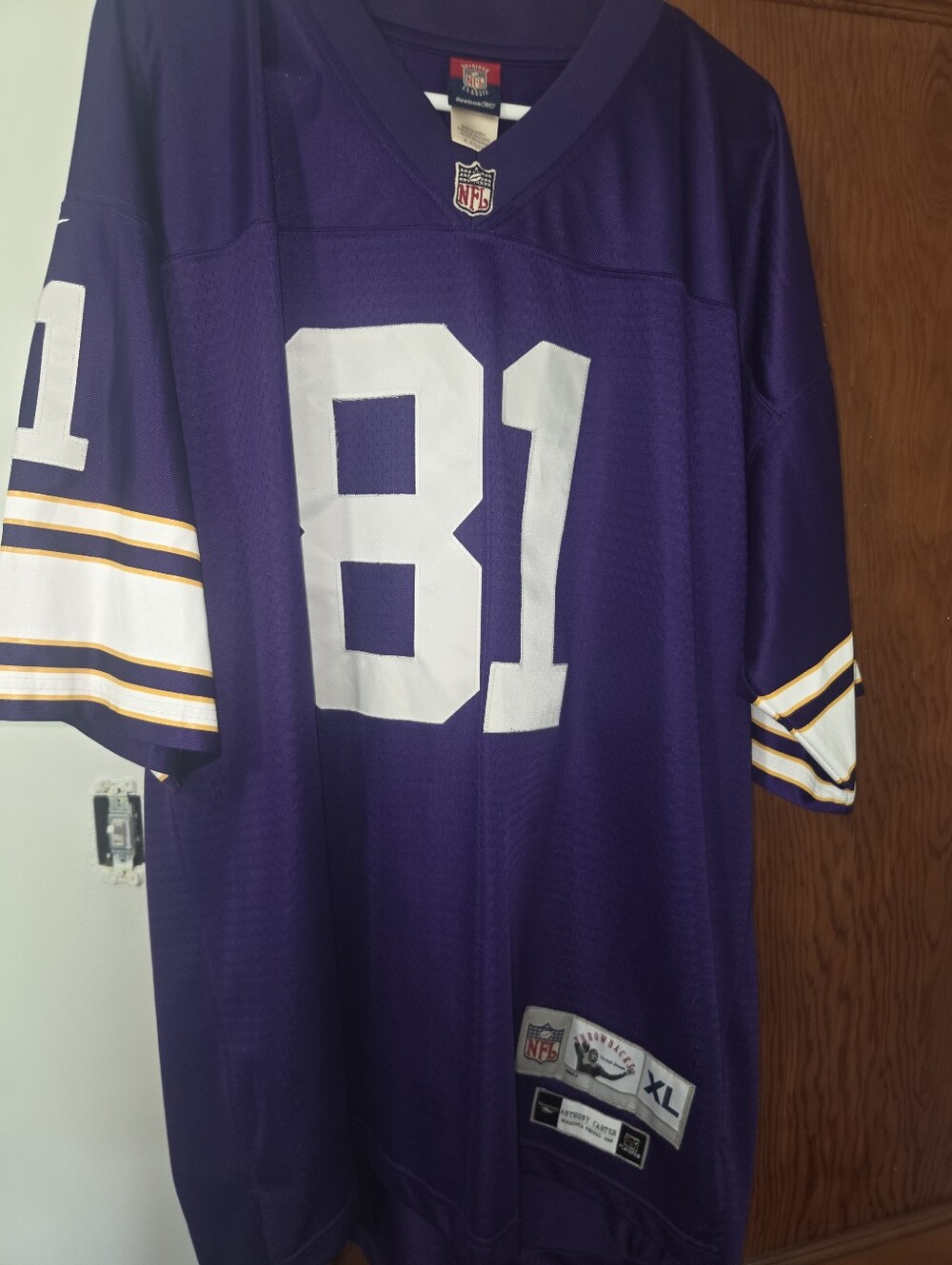 Reebok Gridiron Anthony Carter Minnesota Vikings 81 Purple Men's Jersey Men's XL